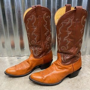 Nocona Cowboy Boots Brown Leather Men’s Style 0921 Size 9 B